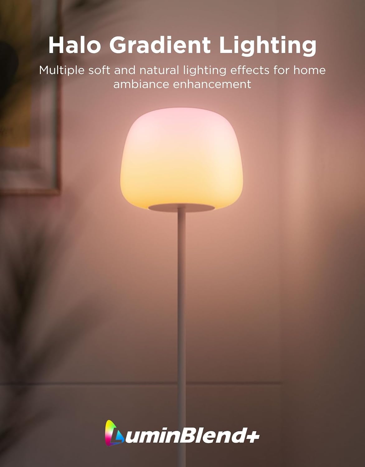 Govee Lantern Floor Lamp, Halo Gradient RGBIC Smart Corner Lamp for Bedroom - Image 2