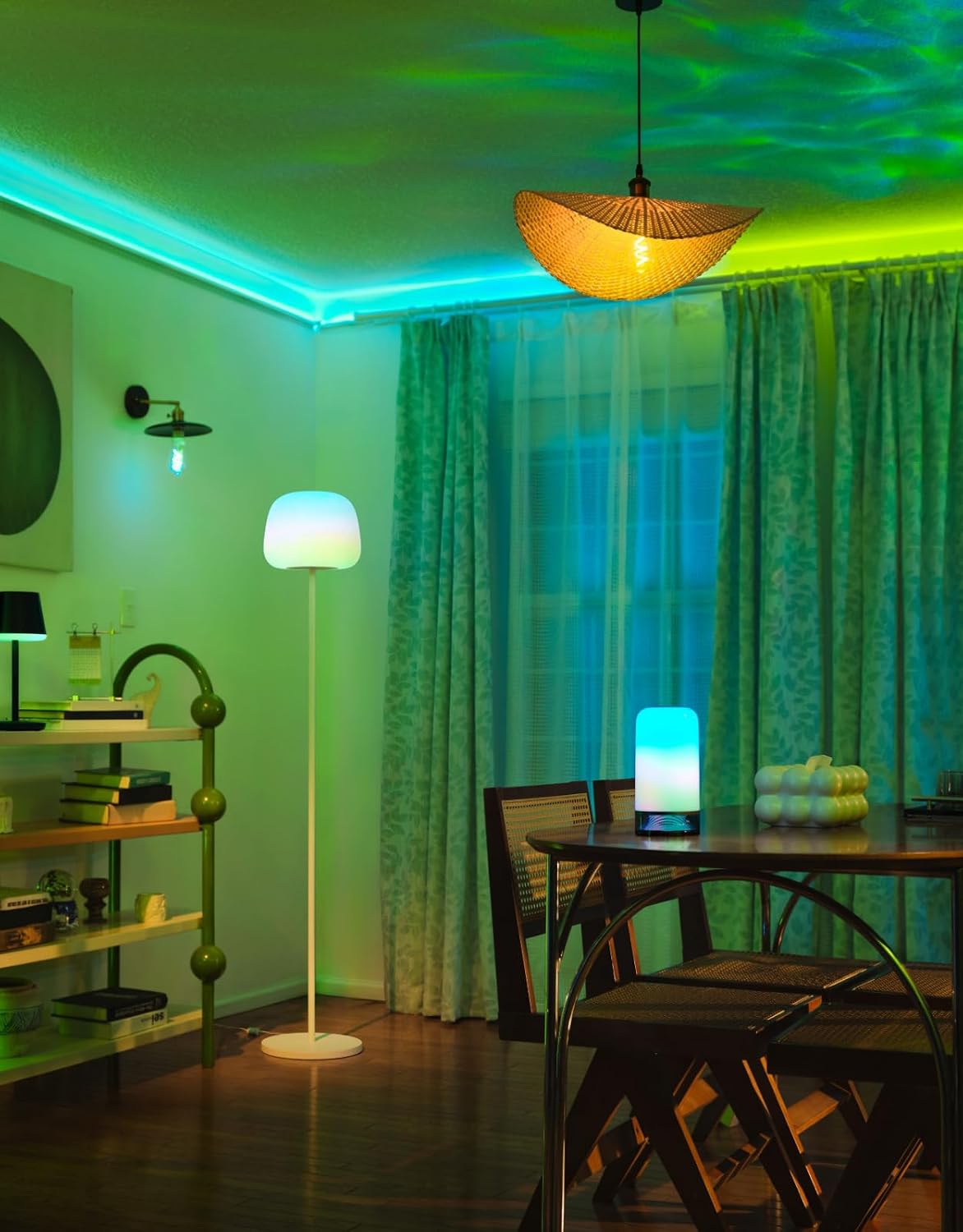 Govee Lantern Floor Lamp, Halo Gradient RGBIC Smart Corner Lamp for Bedroom - Image 10